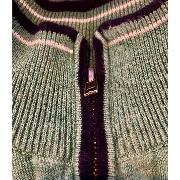 Fairlane Green Navy/White Quarter Zip Sweater XXL - Picture 3 of 7